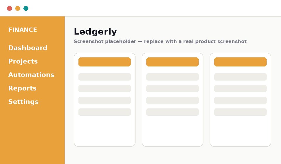 Screenshot of the Ledgerly invoicing interface