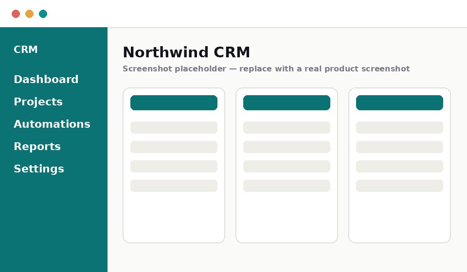 Screenshot of the Northwind CRM contact list